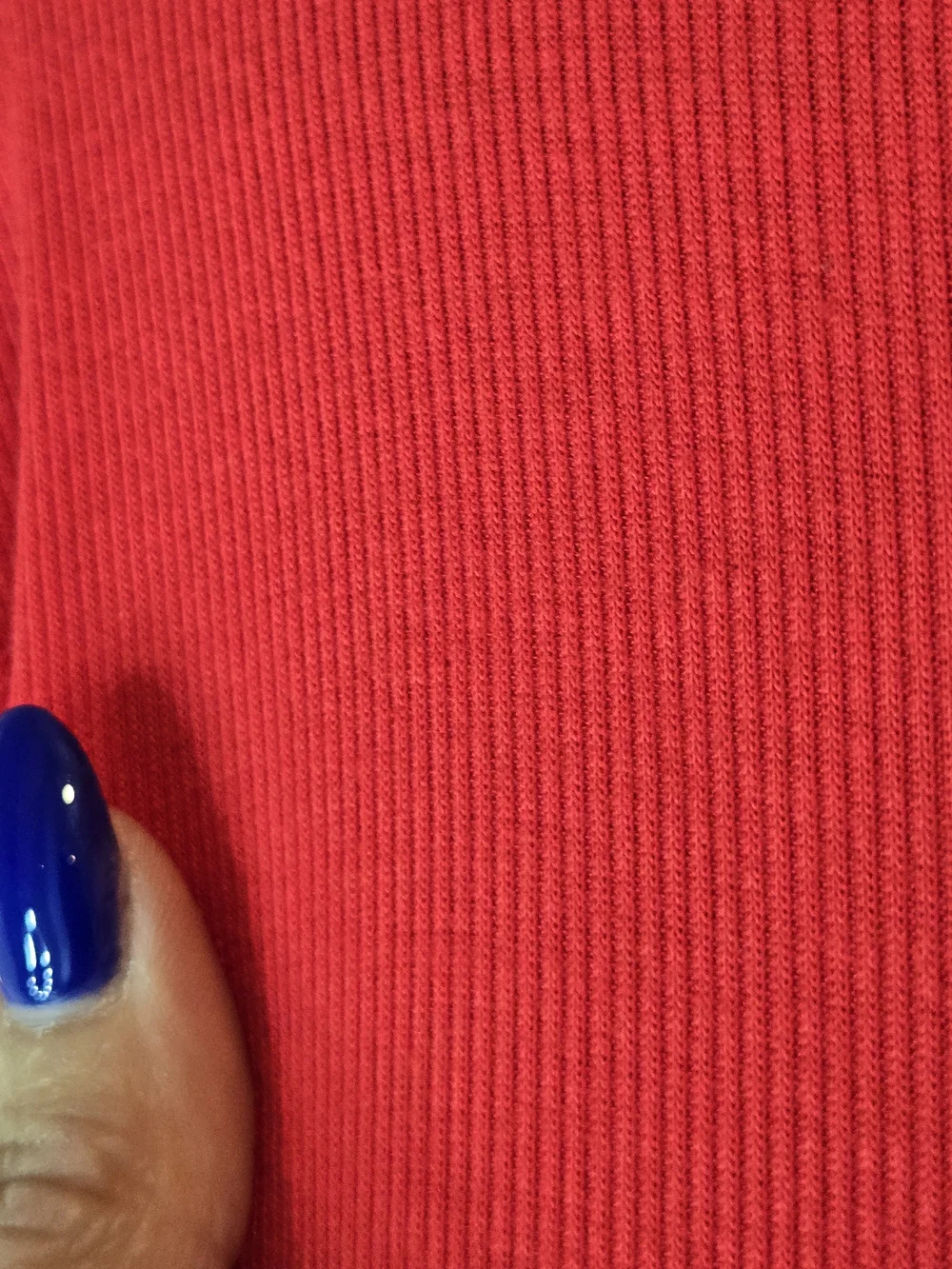 Free People Ribbed Red V-Neck Layered Top